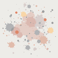Adobe Illustrator Artwork Design a minimalist texture with scattered watercolor splatters in a muted color palette.