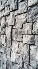 Fototapeta premium Textured stone wall, close-up view. Architectural