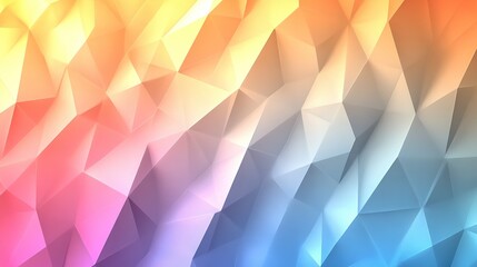Fototapeta premium Gradient geometric background with soft pastel triangles, illustration with smooth transitions 