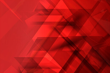 A red abstract background design featuring geometric transparent layered triangle shapes with detailed texture