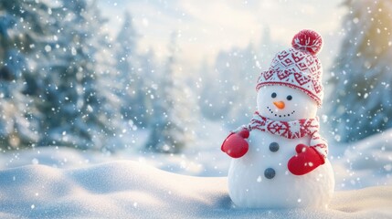 Fototapeta premium The Snowman in Winter Wonderland
