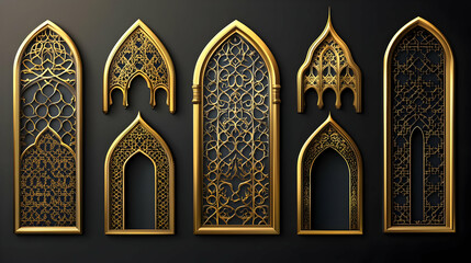 Golden Ornamental Arches: A Collection of Intricate and Elegant Designs