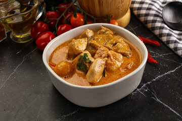 Thai Tom yum soup with chicken