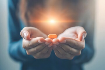  A woman grips a pill, highlighting the critical concern of overdose and its effects on individuals and communities.