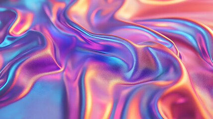 Fototapeta premium Abstract Iridescent Background: Shimmering Waves of Color & Light, Perfect for Design and Presentation