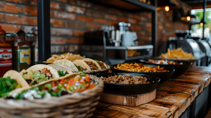 Fototapeta premium Mexican Food Tacos Studio Style Photography