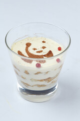 dessert with fruits and cream