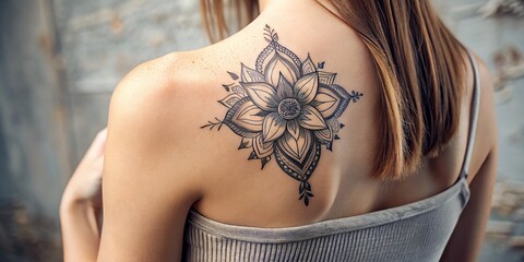 Minimalist linework and delicate designs are painstakingly rendered on the model's skin, showcasing a masterful command