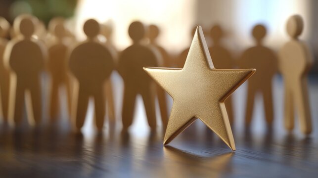 Celebrating Workplace Success - Employee of the Month Plaque 3D Illustration