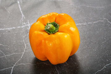 Orange ripe Bulgarian bell pepper