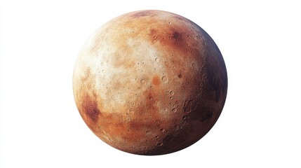 Fototapeta premium Mars clipart, element, 3D illustration, realistic, isolated on white background