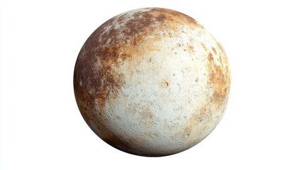 Fototapeta premium Pluto (dwarf planet) clipart, element, 3D illustration, realistic, isolated on white background