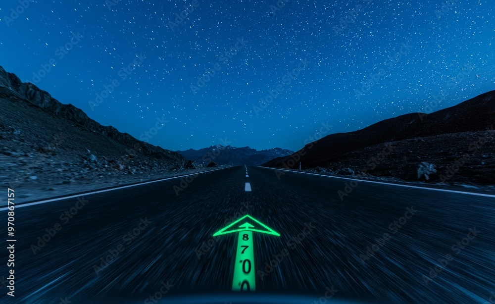 Poster Dashboard with futuristic user interface and infographics.