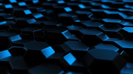 Fototapeta premium The hexagonal pattern is a futuristic surface concept with a sci-fi technological background.