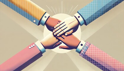 ４人で協力チームワーク