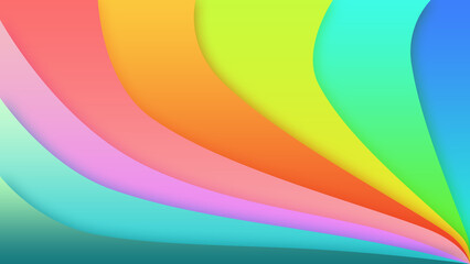 Vibrant multicolored abstract waves in a dynamic composition, ideal for creative and energetic designs.