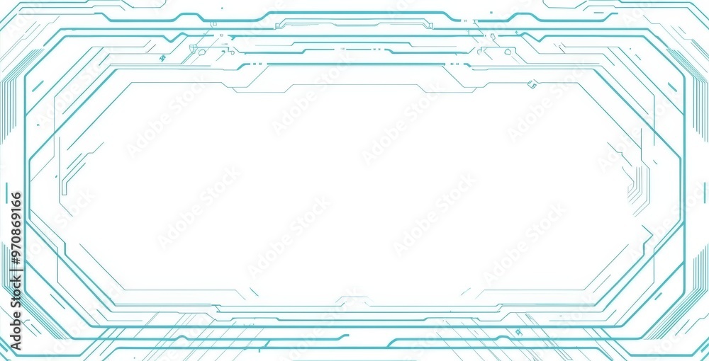 Aufkleber an abstract futuristic hud with blue controls
