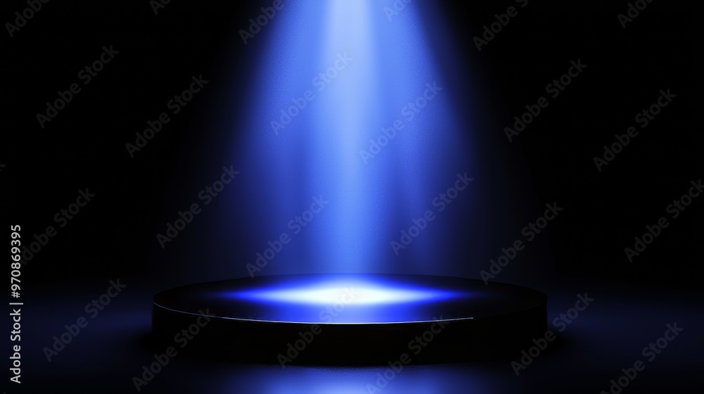 Leinwandbilder the hud circle interface with blue hologram button, digital data network protection, future technolo