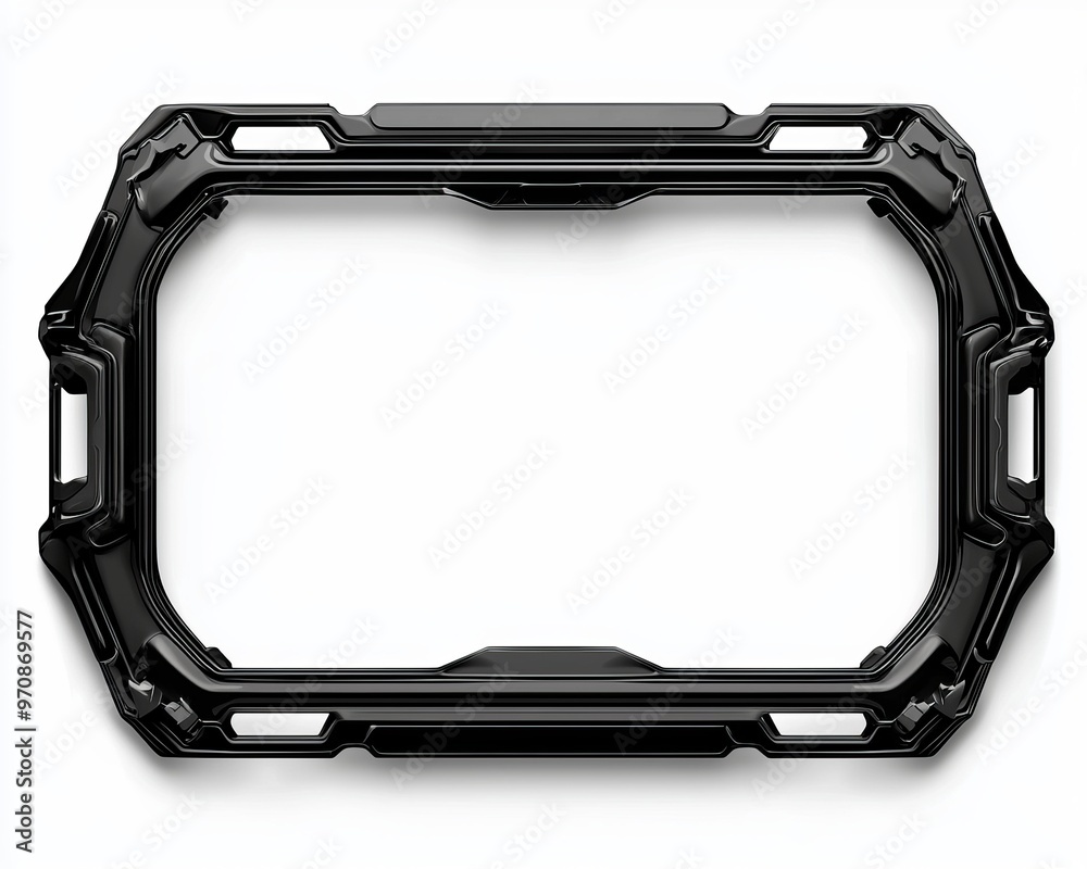 Poster This futuristic hub features fantastic square shape technology and abstract frame elements.