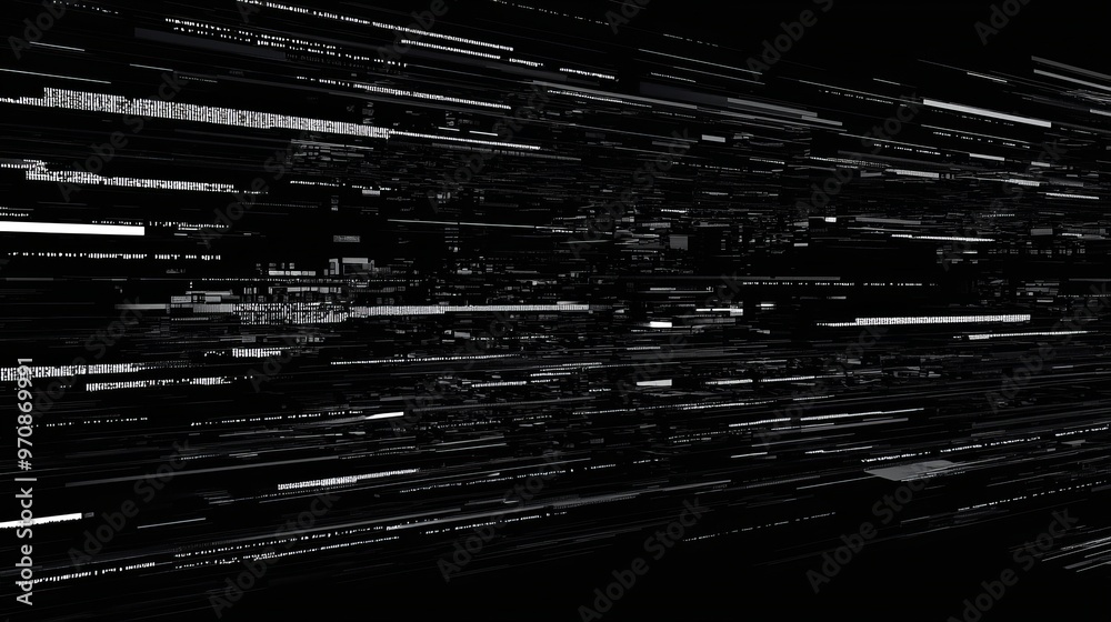 Aufkleber An abstract background concept with a blue data matrix simulation via digital lines and grids and a futuristic HUD.