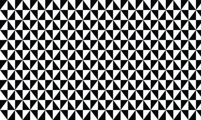 Symmetrical Triangle Pattern. Seamless pattern with alternating black and white triangles forming a geometric design, ideal for modern abstract background. vector illustration
