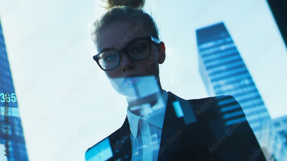 Poster women in technology innovation, providing business services and data technology innovation, generati