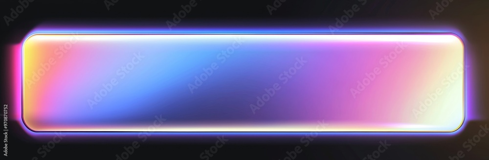 Aufkleber An illustration for web design with an abstract ripped form in futuristic style. A neon game element for the user interface.
