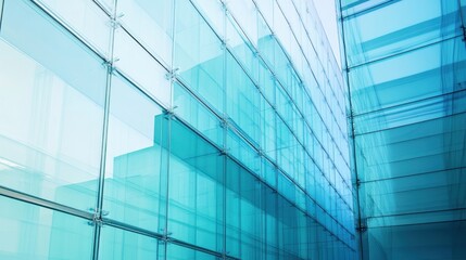 Obraz premium Modern Architecture with Blue Glass Panels