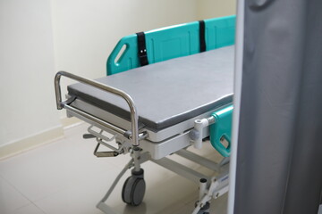 emergency patient bed at hospital