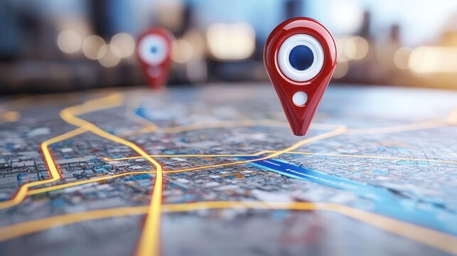 A digital map displayed alongside a GPS tracker and route optimization software