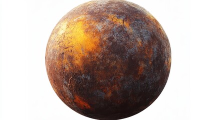 Fototapeta premium WASP-17b (exoplanet) clipart, element, 3D illustration, realistic, isolated on white background