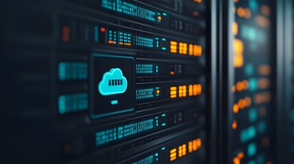 Fototapeta premium Cloud Server Data Center Network Technology