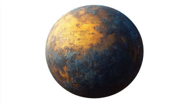 Gliese 436 b (exoplanet) clipart, element, 3D illustration, realistic, isolated on white background