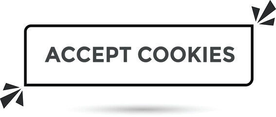 Accept cookies button web banner templates. Vector Illustration 

