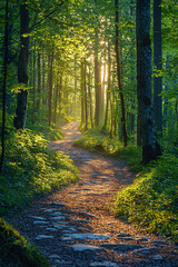 Fototapeta premium Crystal-Clear Nature Background: High-Resolution Wallpaper for a Serene and Stunning View