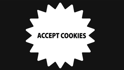 Accept cookies button web banner templates. Vector Illustration 
