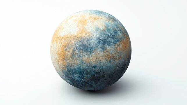 Kepler-69c (exoplanet) clipart, element, 3D illustration, realistic, isolated on white background