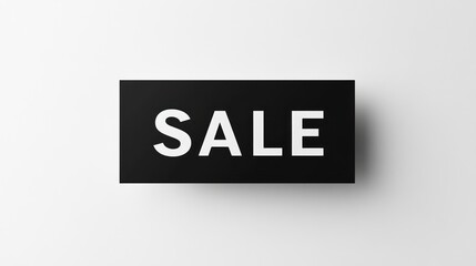 Fototapeta premium A black rectangular sign with the word 