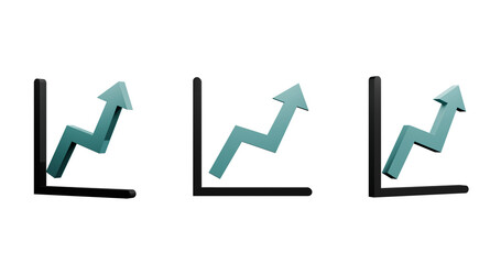 Dynamic 3D Business Growth Chart
