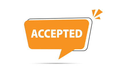 Accepted  button web banner templates. Vector Illustration 
