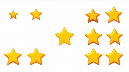 Obraz premium Star vector isolated icon. Stars vector icons. Stars collection. Golden Stars isolated on white background