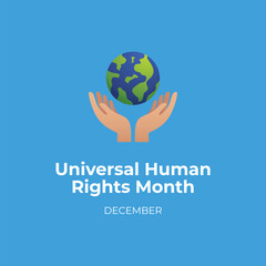 vector graphic of Universal Human Rights Month ideal for Universal Human Rights Month celebration.