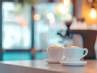 Fototapeta premium A blurred background of coffee shop