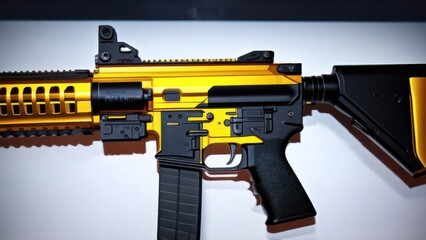 Gold and expensive automatic gun