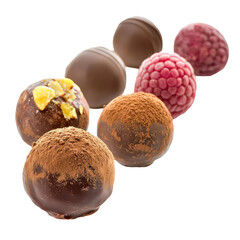 Chocolate truffles & raspberries