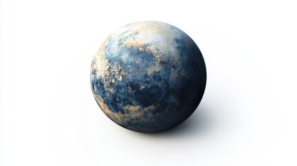 TOI-700d (exoplanet) clipart, element, 3D illustration, realistic, isolated on white background