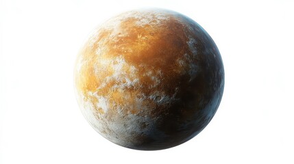 Fototapeta premium HD 85512 b (exoplanet) 3D illustration, realistic element, isolated on a white background. 