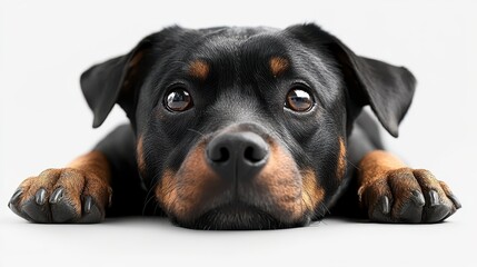 Fototapeta premium Dog clipart, element, 3D illustration, realistic, isolated on white background