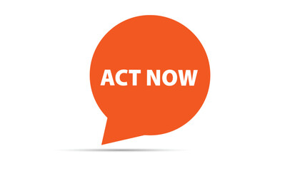Act now button web banner templates. Vector Illustration 