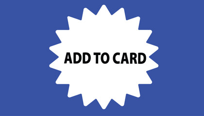 Add to card  button web banner templates. Vector Illustration 

